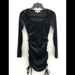 Madden Girl Women’s Junior Black Long Sleeve Tie Sides Dress Size XS New